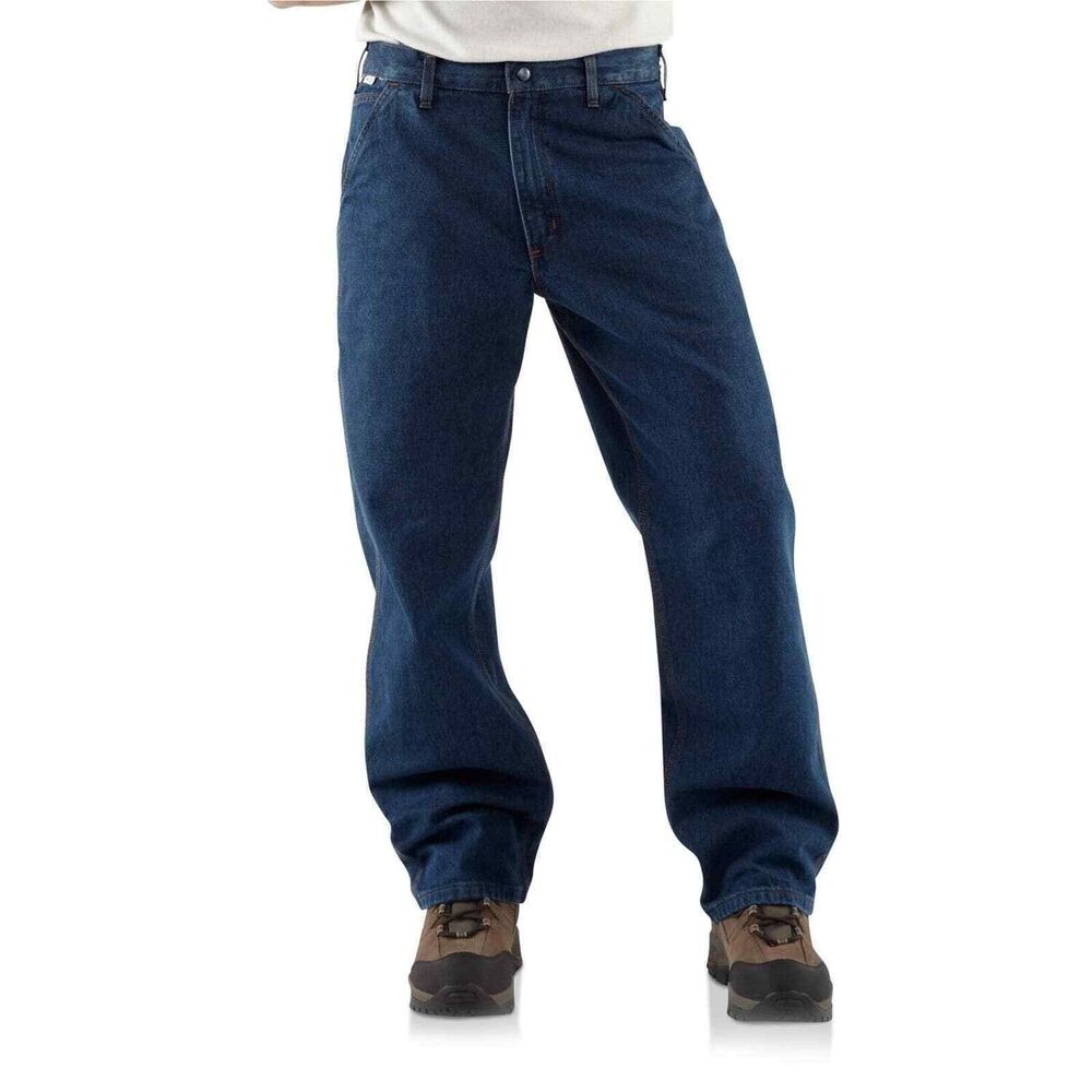 Carhartt NEW FRB13 Flame Resistant Signature Denim Dungaress MSRP $85 48x34‎